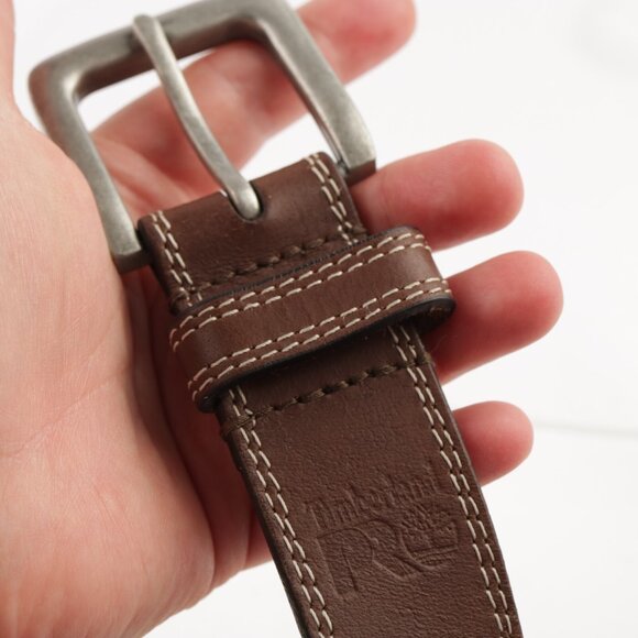 Timberland PRO Mens Belt Size 52 3XL Brown Leather 1 1/2" Wide Casual Work - Picture 7 of 14